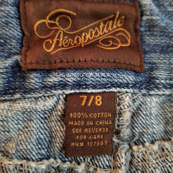 Aeropostale Women's Blue Distressed Denim Mini Skirt Casual Style - Picture 4 of 5